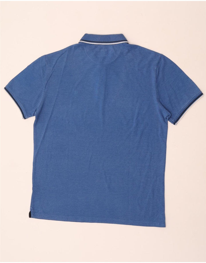 CHAMPION Herren-Poloshirt, groß, blau gestreift