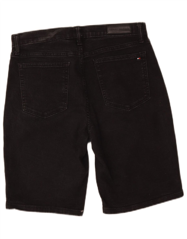 Tommy Hilfiger Damen Bermuda Slim Denim Shorts W29 Mittelschwarze Baumwolle
