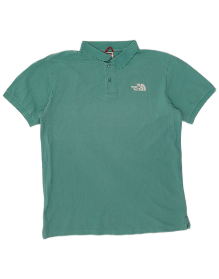 The North Face Herren-Poloshirt aus mitteltürkisfarbener Baumwolle