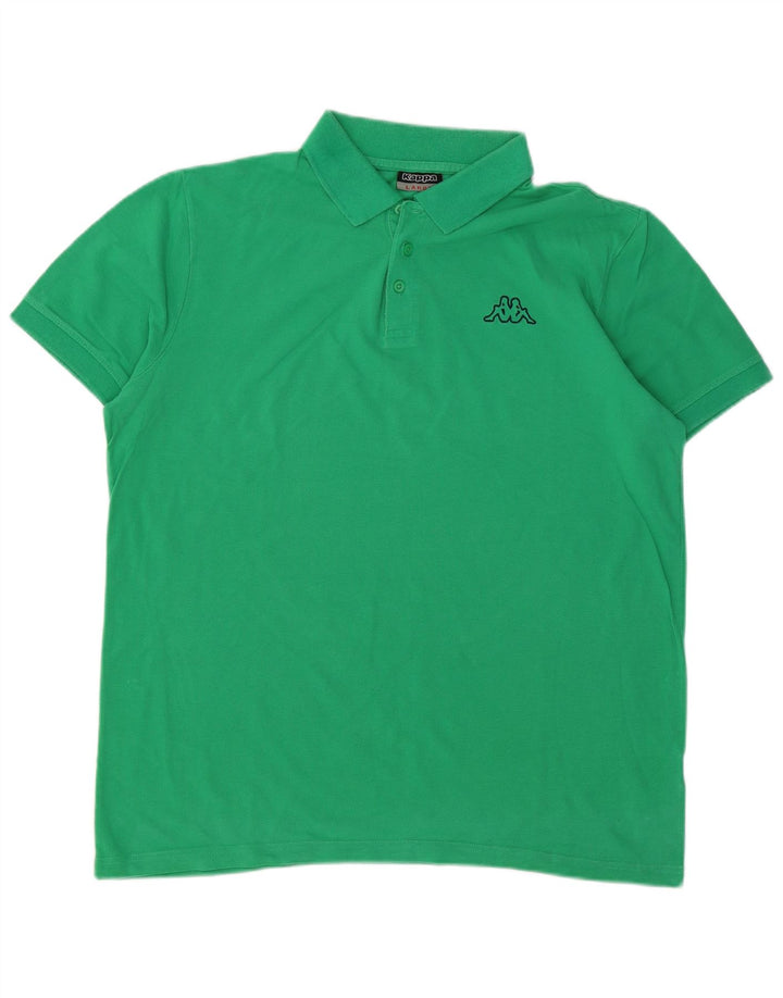 KAPPA Herren Poloshirt Große grüne Baumwolle
