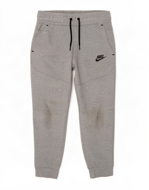Nike Jungen-Trainingshose, Jogginghose, 8–9 Jahre, Größe S, grau gefleckte Baumwolle