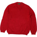 EDDIE BAUER Mens V-Neck Jumper Sweater Large Red Cotton Vintage Eddie Bauer and Second-Hand Eddie Bauer from Messina Hembry 