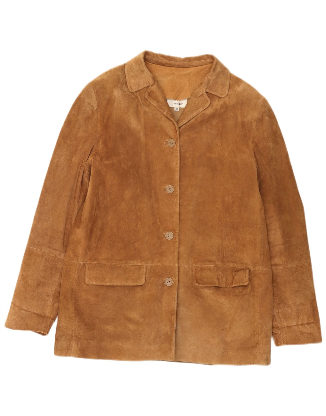 Conbipel Damen Free Heron Wildlederjacke IT 42 Mittelbraunes Leder