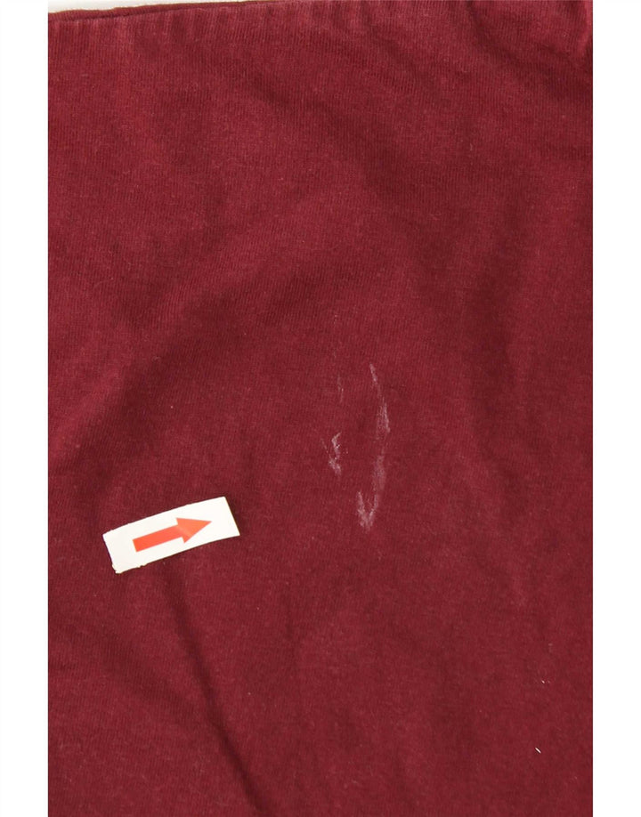 Reebok Herren T-Shirt Top Large Burgund Baumwolle