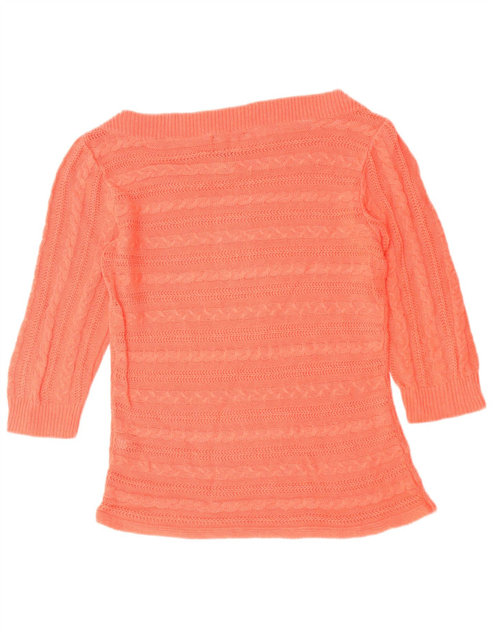 CHAPS Damen Classics Pullover mit U-Boot-Ausschnitt, UK 12, Mittelorange