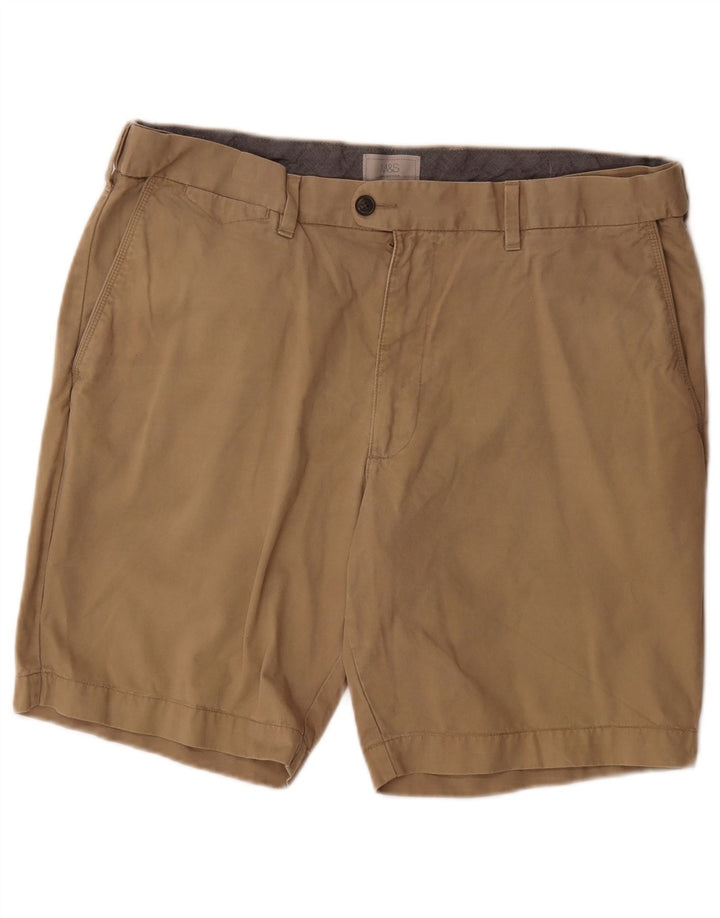 MARKS & SPENCER Herren Chinoshorts W38 XL Beige Baumwolle