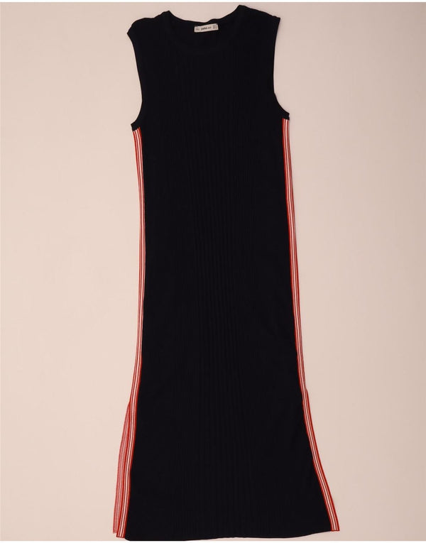 Ärmelloses Pulloverkleid für Damen von Zara, Gr. 10, Größe S, schwarz gestreift