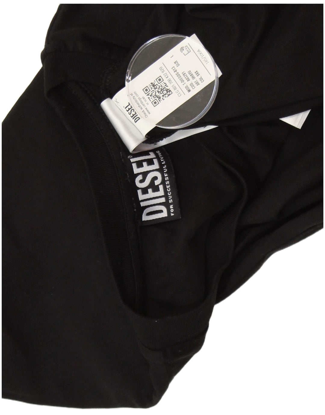 DIESEL Herren-T-Shirt mit Grafik, groß, aus schwarzer Baumwolle
