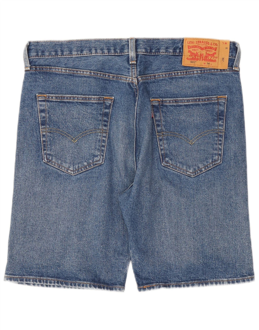 Levi's Herren 501 Denim Shorts W34 Große blaue Baumwolle