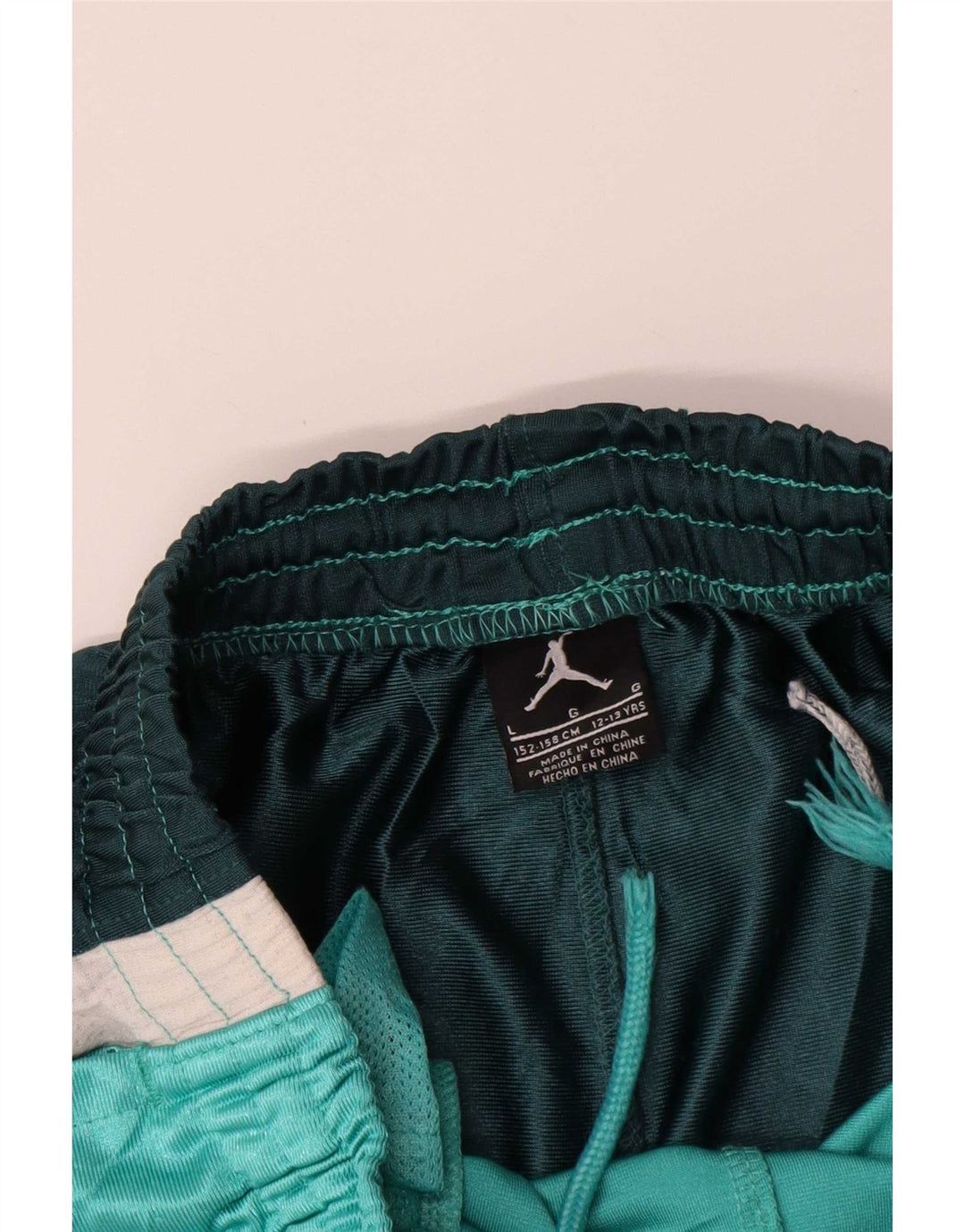 Jordan Sportshorts für Jungen, 12–13 Jahre, groß, grünes Farbblock-Polyester