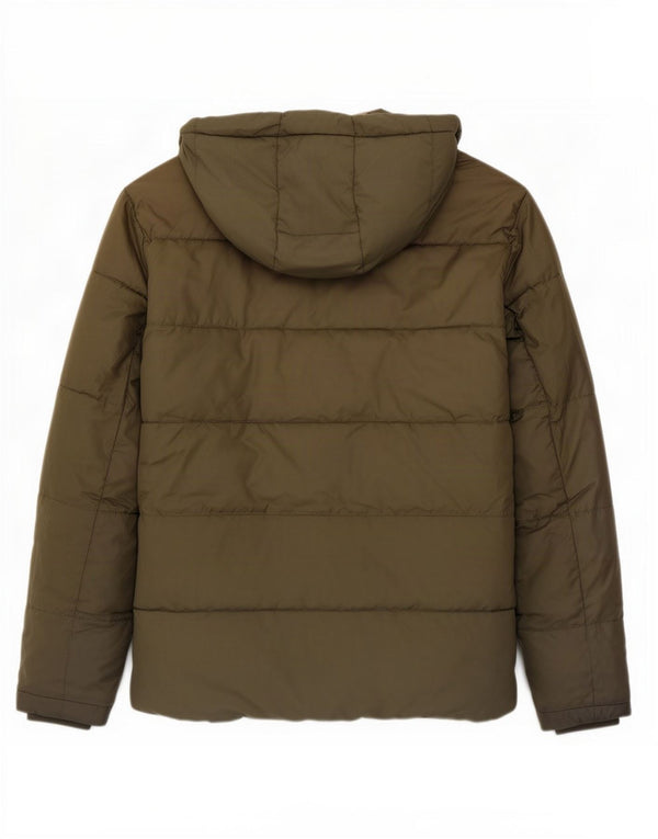 Jack & Jones Herren-Jacke mit Kapuze, gepolstert, UK 42, XL, Khaki, Polyester