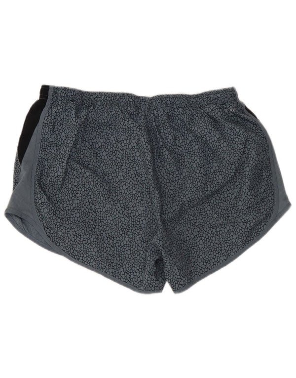 NIKE Damen Dri Fit Sport Shorts UK 12 Mittelblaues Colourblock-Polyester