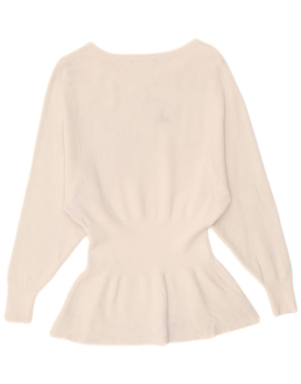Zara Damen Top Langarm UK 10 Small Beige