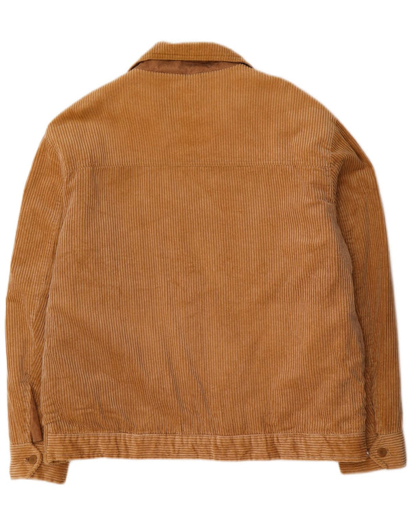 Zara Herren Sherpa Cordjacke UK 44 2XL Beige Baumwolle
