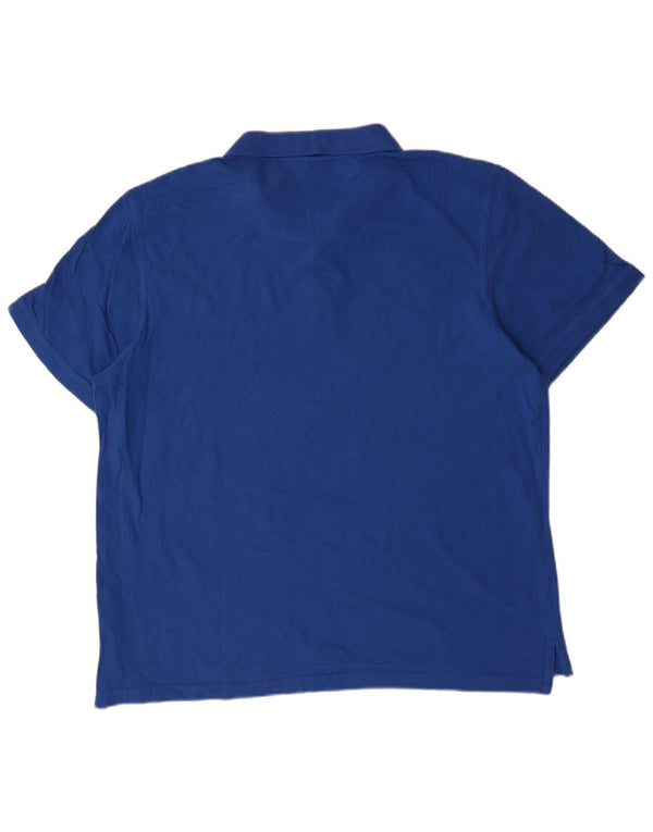 Pierre Cardin Herren-Poloshirt mit normaler Passform, 3XL, blaue Baumwolle