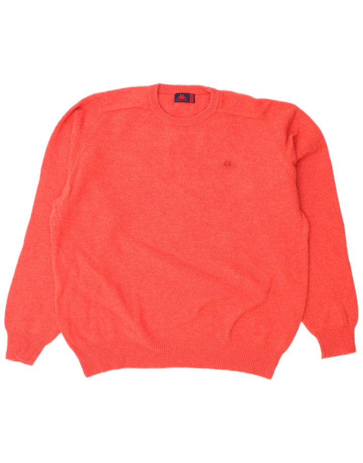 Kappa Herren-Pullover mit Rundhalsausschnitt, XL, rote Wolle
