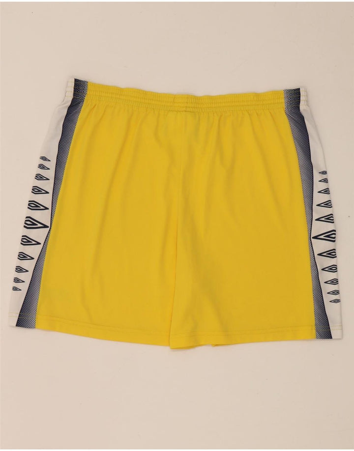 Umbro Herren-Grafik-2-teiliges Set XL, gelbes Farbblock-Polyester