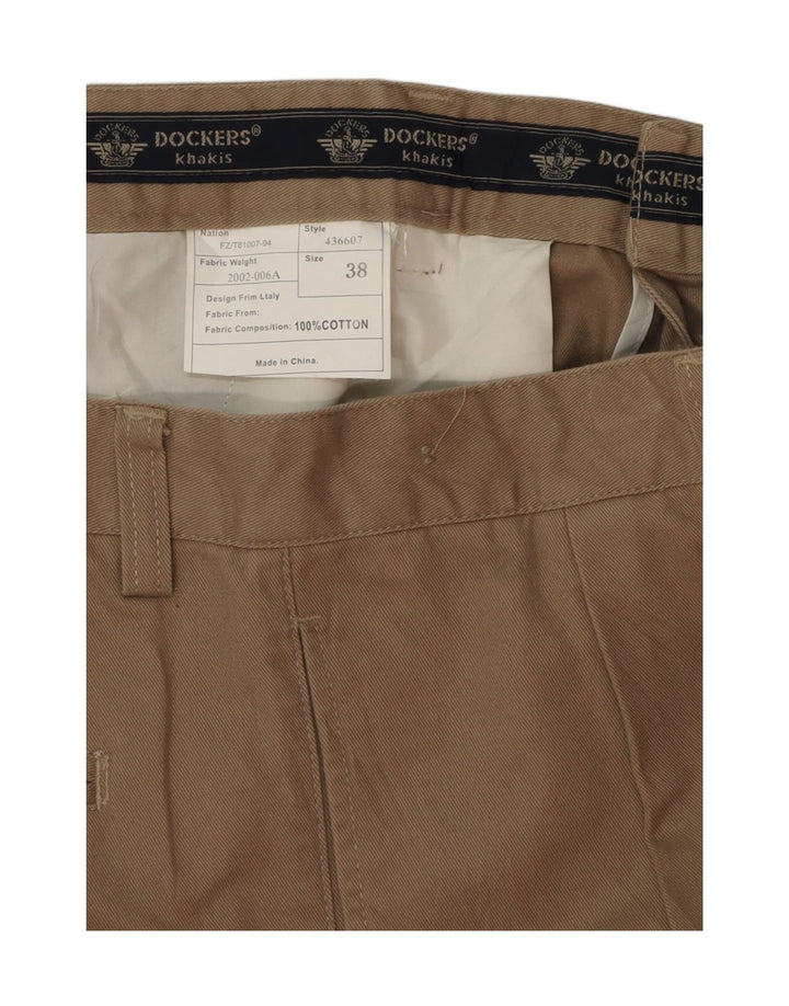 Dockers Herren Pegged Chino-Hose W38 L30 Beige Baumwolle