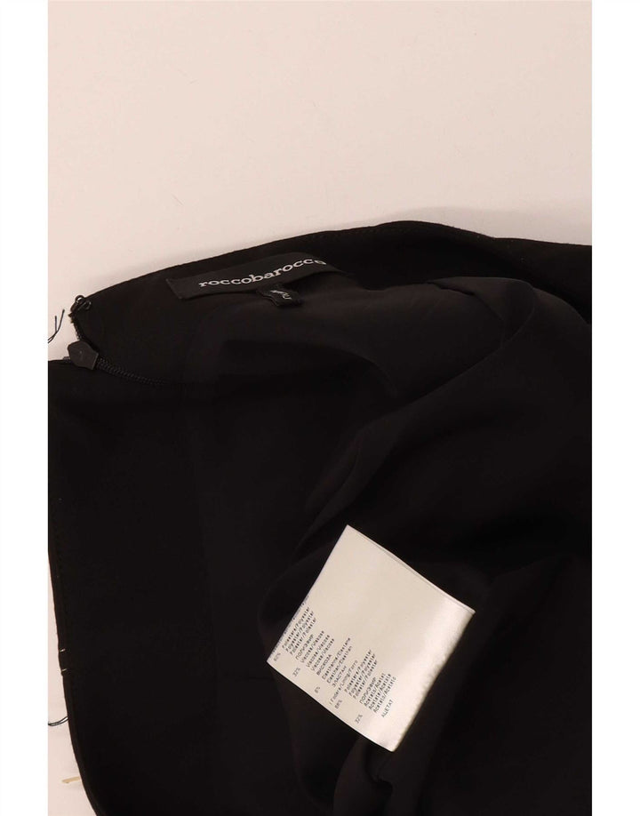 Roccobarocco Damen Bleistiftrock IT 46 Large W34 Schwarz Polyester