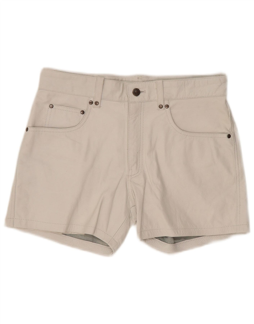 Vintage Damen Leder Casual Shorts W33 Großes blaues Leder