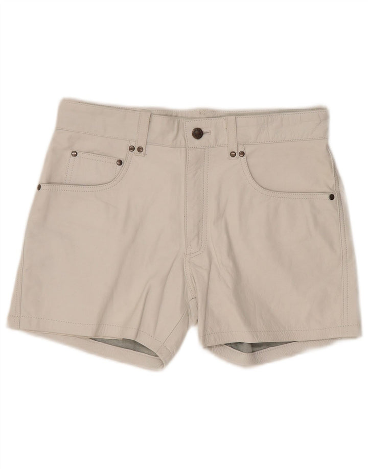 Vintage Damen Leder Casual Shorts W33 Großes blaues Leder