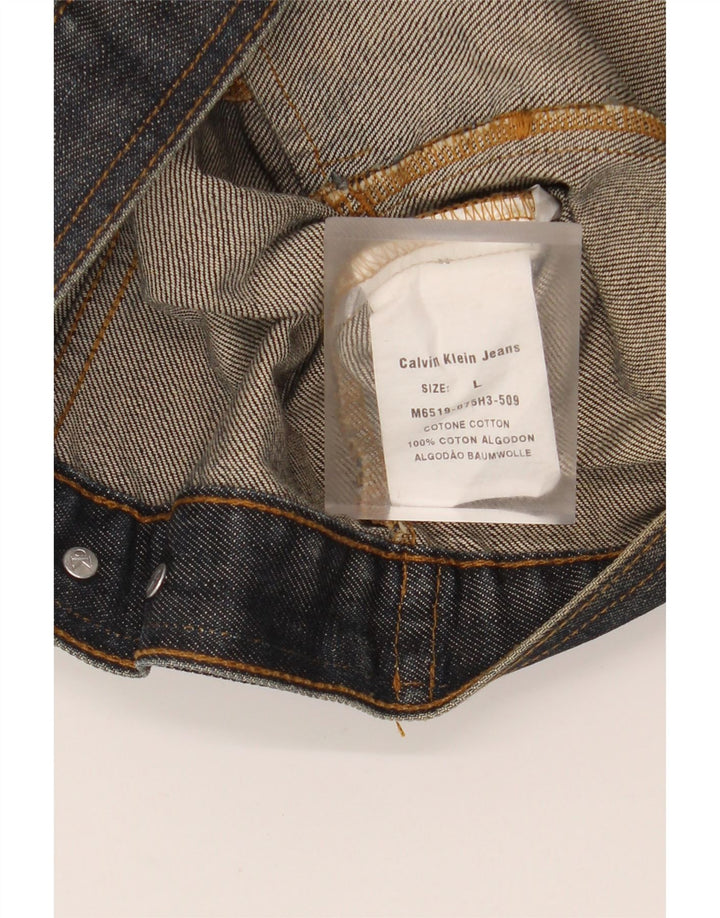 Calvin Klein Damen Jeansjacke UK 16 Große blaue Baumwolle