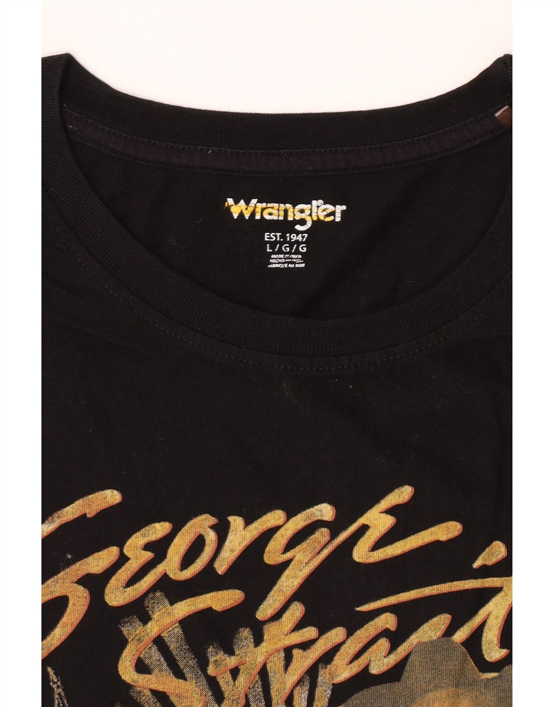 Wrangler Herren-T-Shirt mit Grafik, Größe L, Schwarz