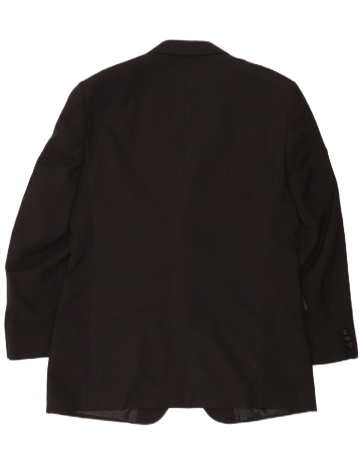 Marks & Spencer Herren-Blazer mit 2 Knöpfen, Gr. 42, Größe L, Schwarz, Polyester