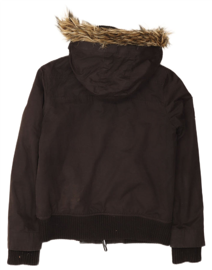 Superdry Damen The Windbomber Hooded Windjacke UK 14 Medium Schwarz