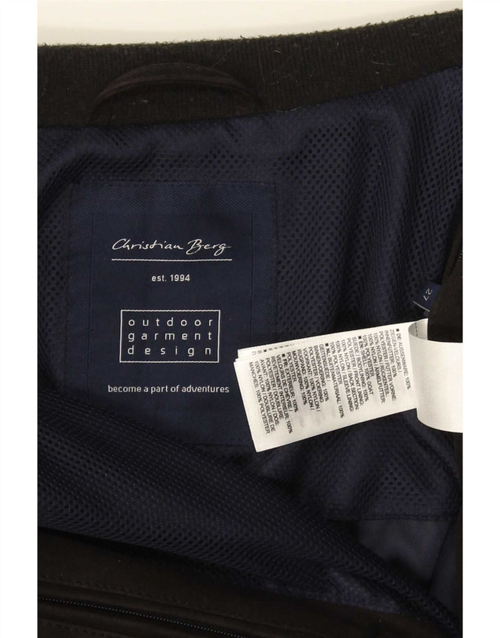 Christian Berg Herren Bomber-Wildlederjacke UK 38 Mittelmarineblaues Wildleder