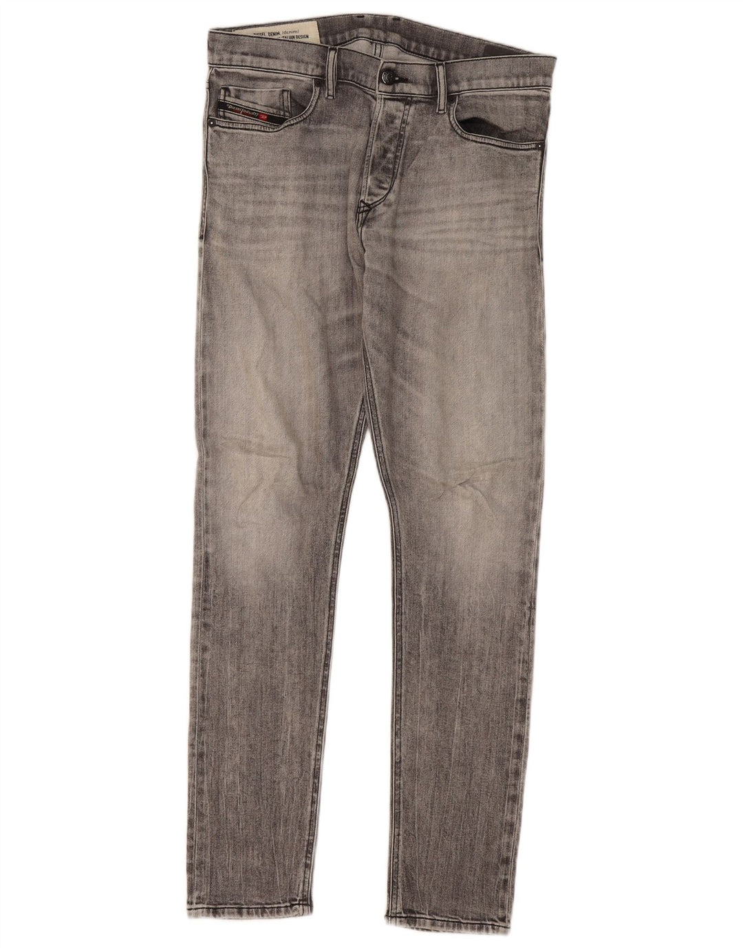 Diesel Herren Slim Jeans W32 L32 Graue Baumwolle