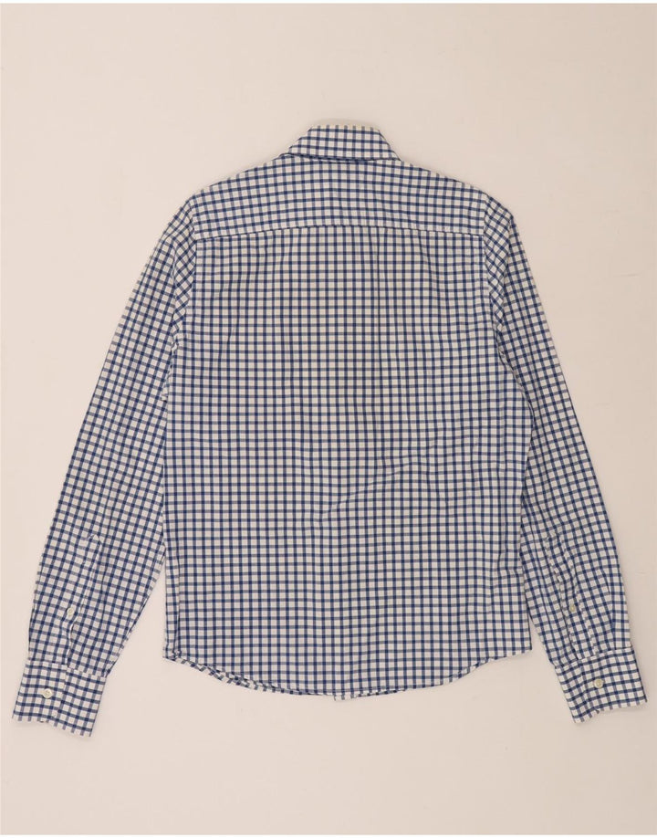 HOLLISTER Herrenhemd aus mittelblauer Gingham-Baumwolle