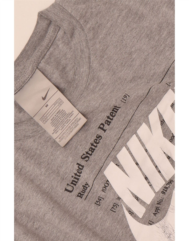 Nike Herren Grafik T-Shirt Top UK 39/41 Mittelgraue Baumwolle