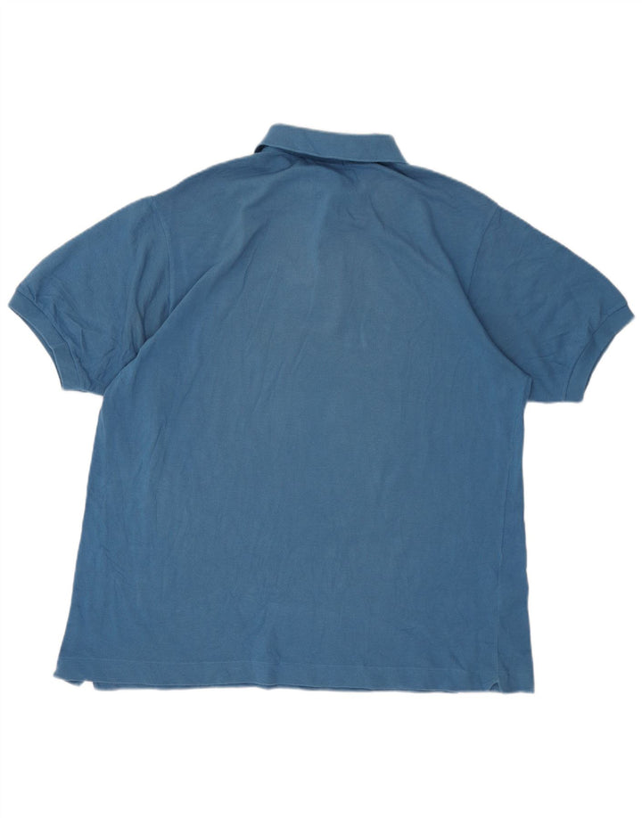 Lacoste Herren Poloshirt Größe 7 2XL Blaue Baumwolle