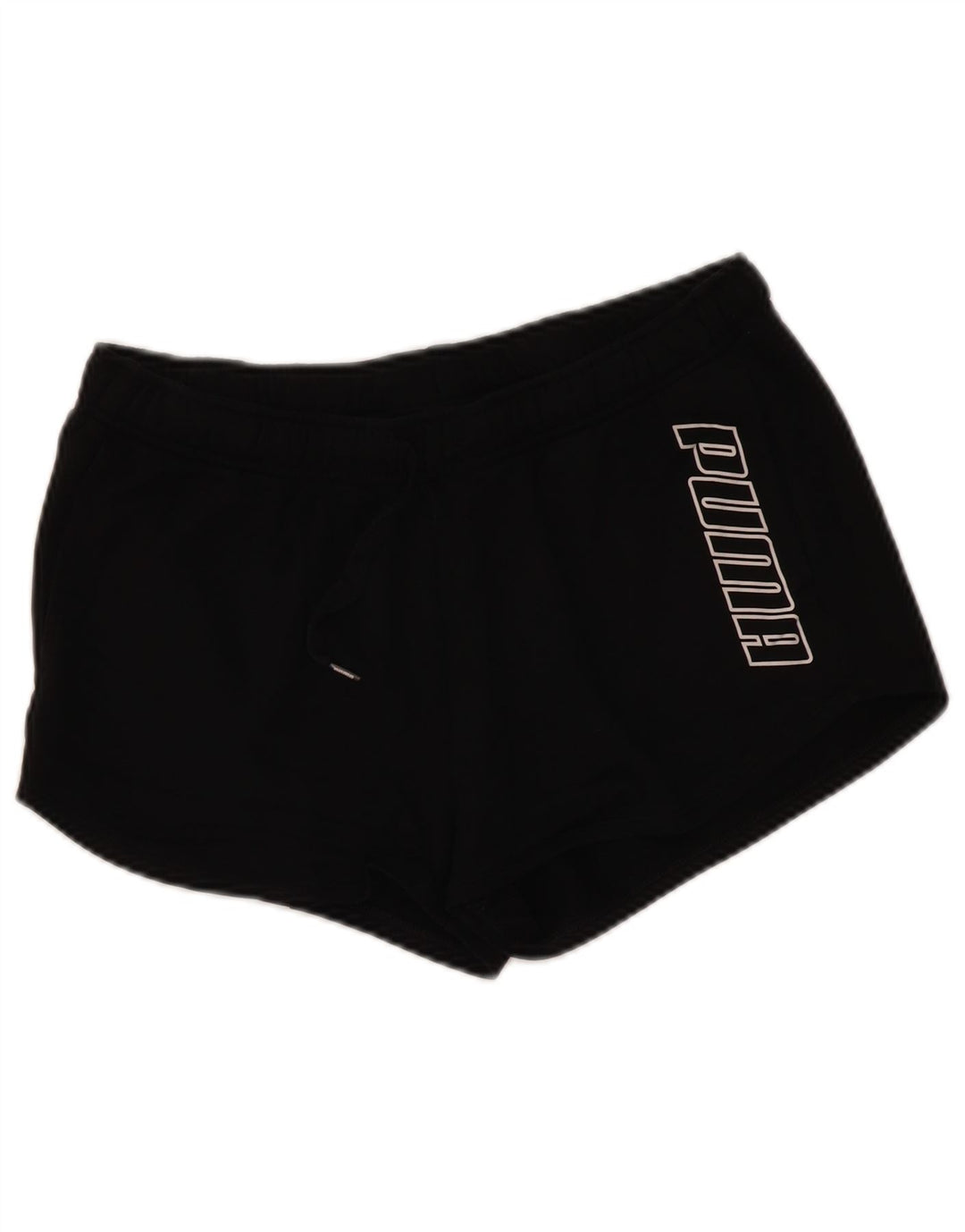PUMA Damen Graphic Sport Shorts UK 14 Large Schwarz Polyester