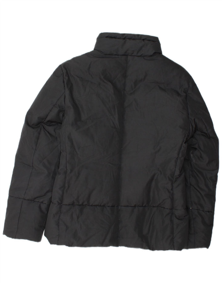 SISLEY Wattierte Damenjacke UK 14 Mittelschwarzes Polyester