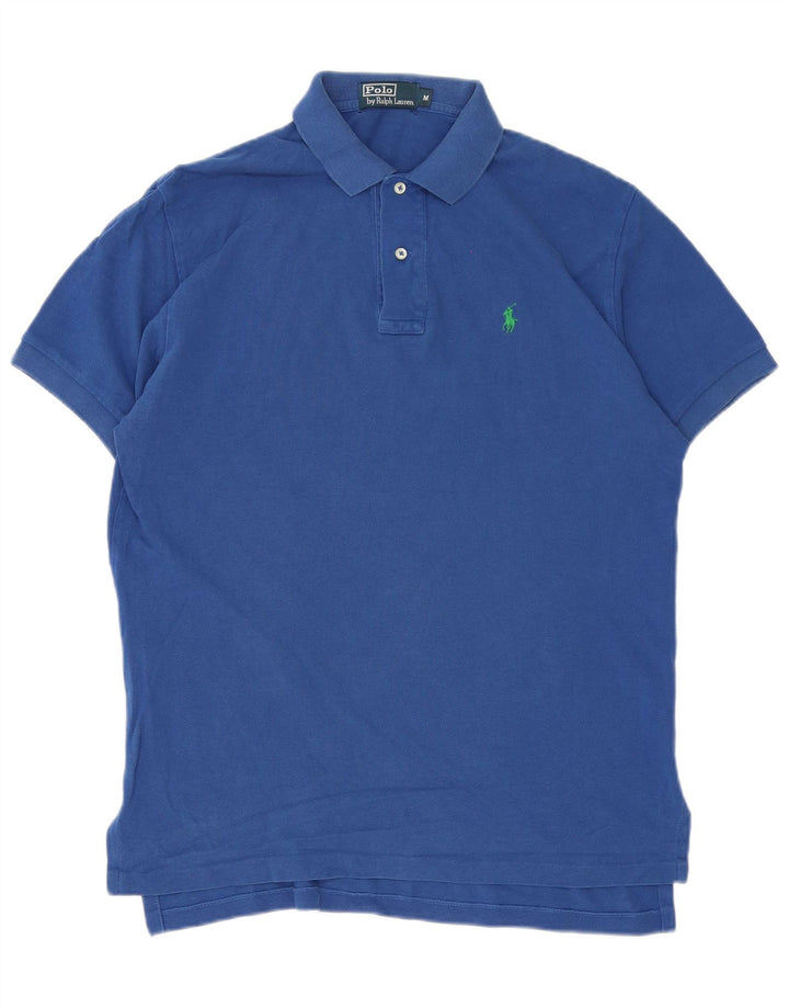 Polo Ralph Lauren Herren-Poloshirt aus mittelblauer Baumwolle