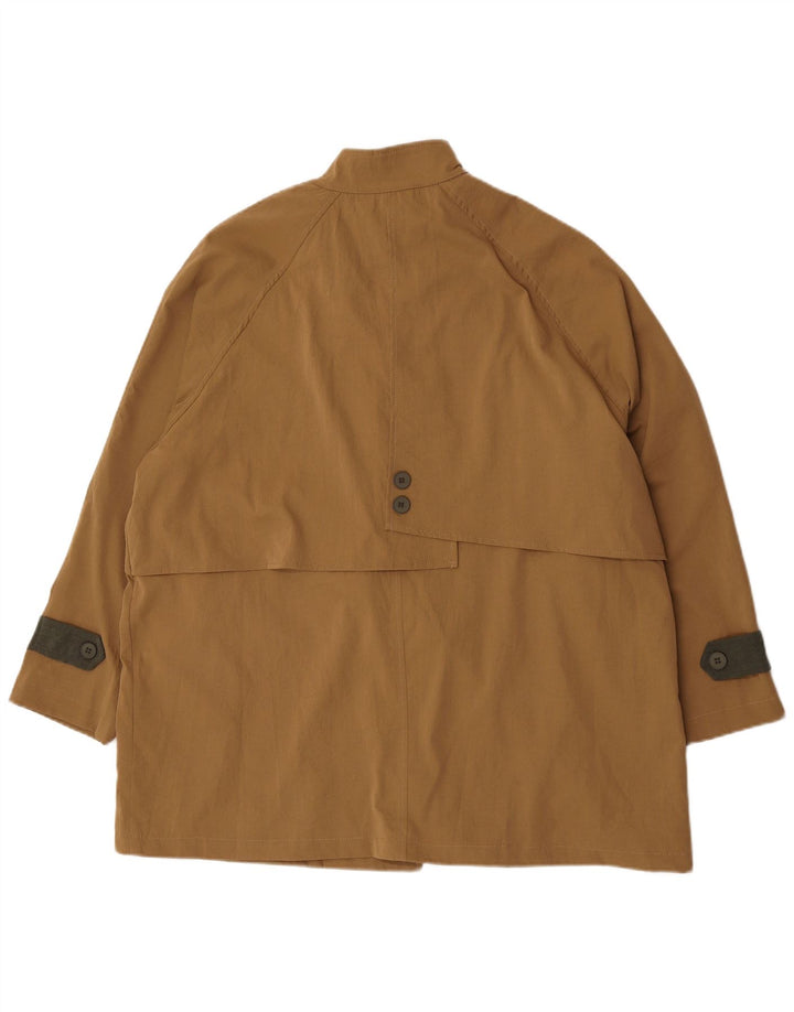 Vintage Damen Trenchcoat UK 24 4XL Braun Polyester