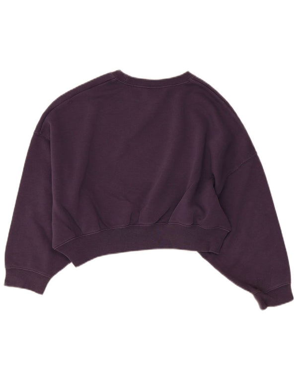 Nike Mädchen Crop Graphic Sweatshirt Pullover 6–7 Jahre XS Lila Baumwolle