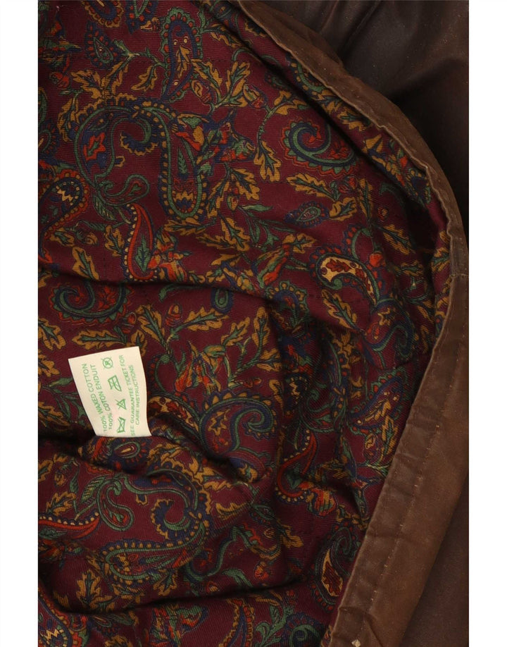 John Partridge Herrenjacke aus gewachster Baumwolle, Größe 40, Braun