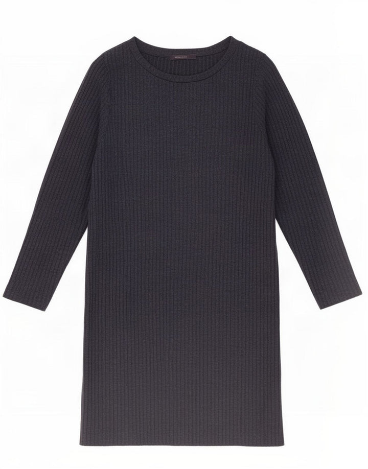 Marks & Spencer Damen Langarm-Basic-Kleid UK 16 Large Marineblau
