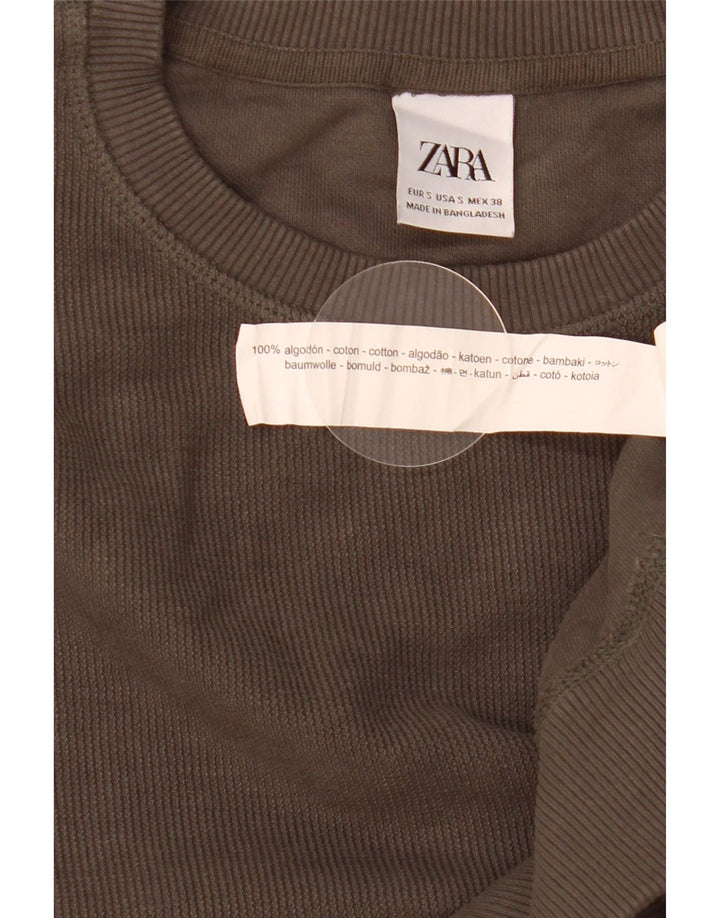 Zara Herren-Sweatshirt mit lockerer Passform, Größe S, Grau, Baumwolle