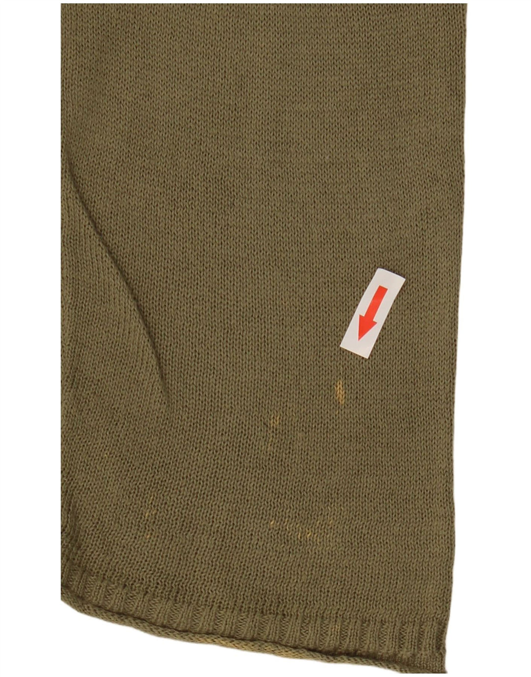 Cos Herren-Pullover mit Rundhalsausschnitt, groß, Khaki, Baumwolle