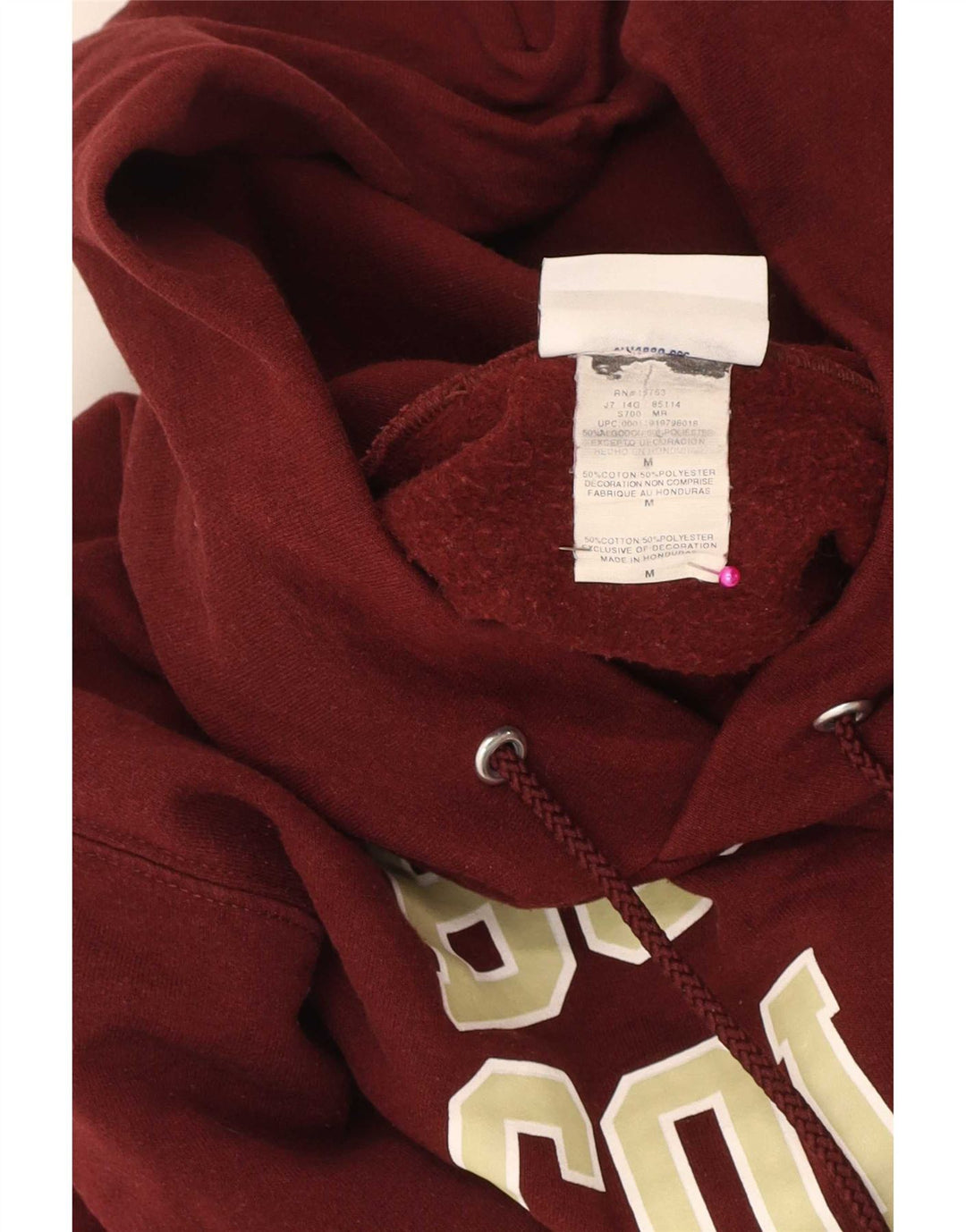 Champion Herren-Kapuzenpullover mit grafischer regulärer Passform, Medium Maroon College