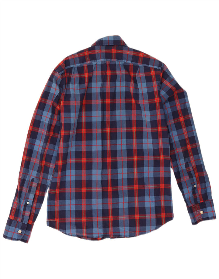 J. Crew Slim-Fit-Hemd für Herren, klein, marineblau, kariert, Baumwolle