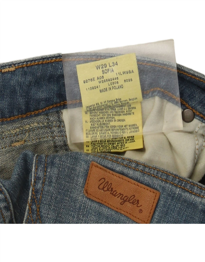 Wrangler Damen Sofia Bootcut Jeans W29 L30 Blaue Baumwolle