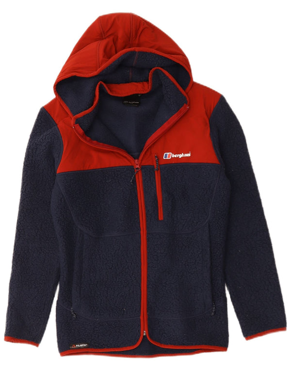 Berghaus Herren-Fleecejacke mit Kapuze, UK 34, XS, Marineblau, Farbblock-Polyester