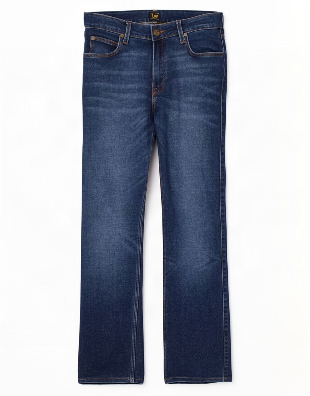 Lee Damen Marion Straight Jeans W28 L28 Blaue Baumwolle