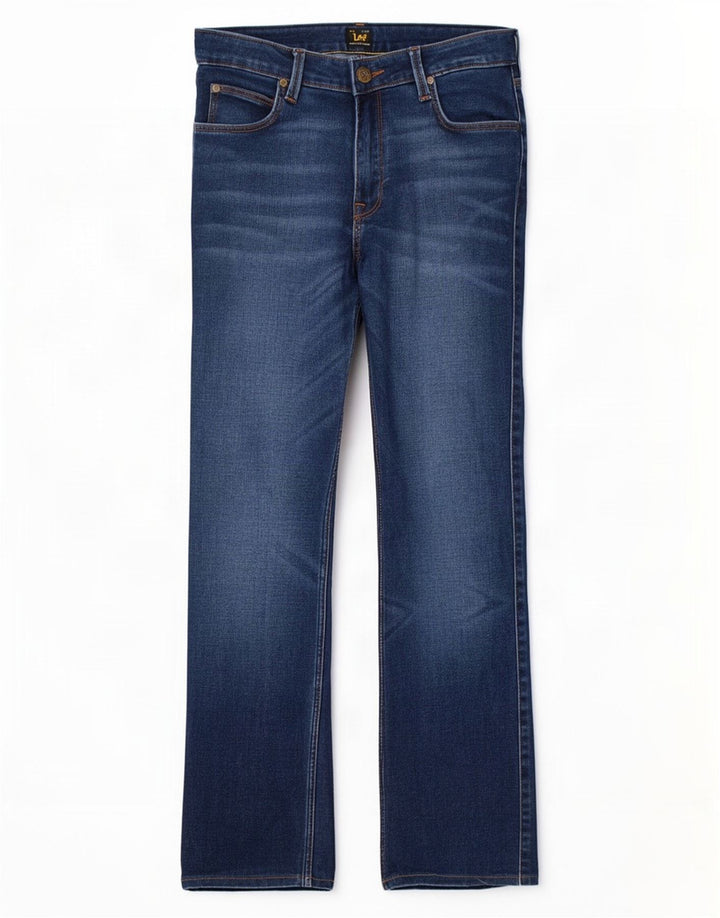 Lee Damen Marion Straight Jeans W28 L28 Blaue Baumwolle