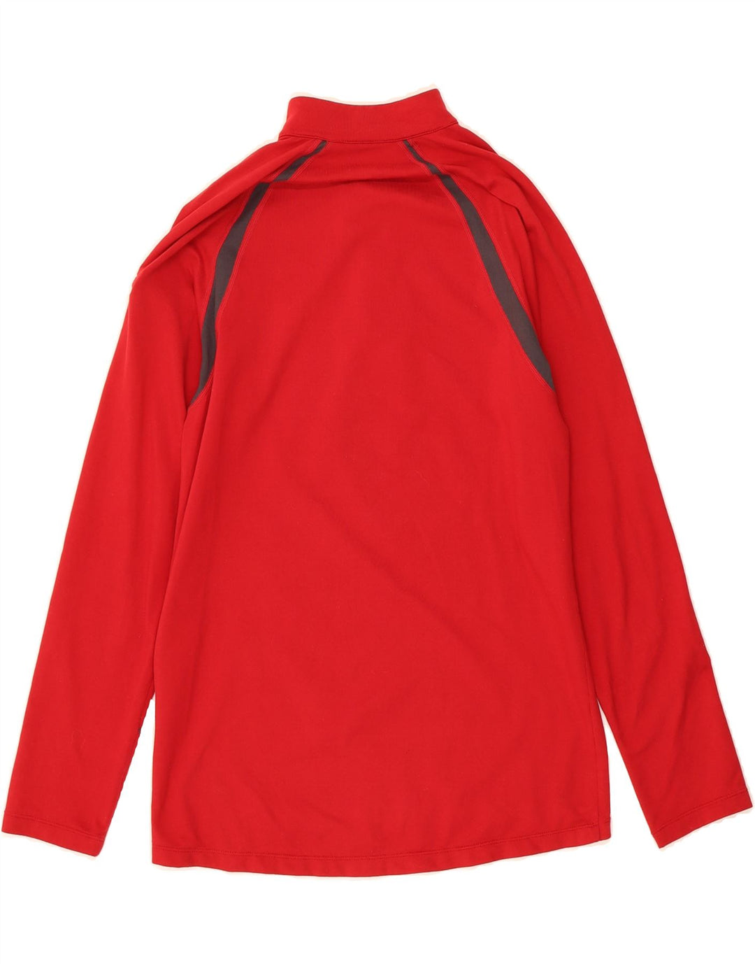 ASICS Mens Zip Neck Pullover Tracksuit Top Small Red Colourblock Polyester Vintage Asics and Second-Hand Asics from Messina Hembry 